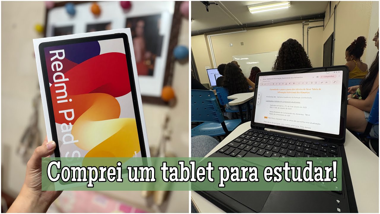 Comprei um tablet para estudos | Unboxing Xiaomi Redmi Pad SE - Por Passos de Nutri