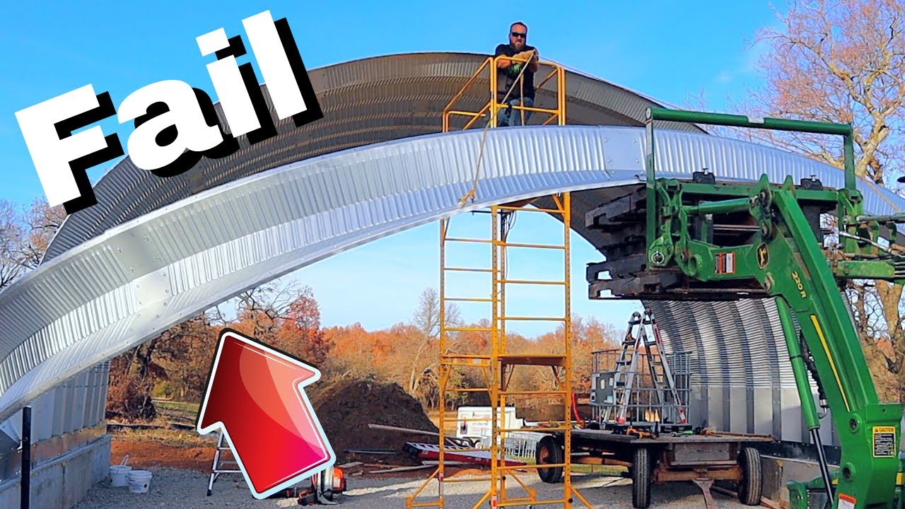 How Many People Does It Really Take to Build a Quonset Hut?  Day 6