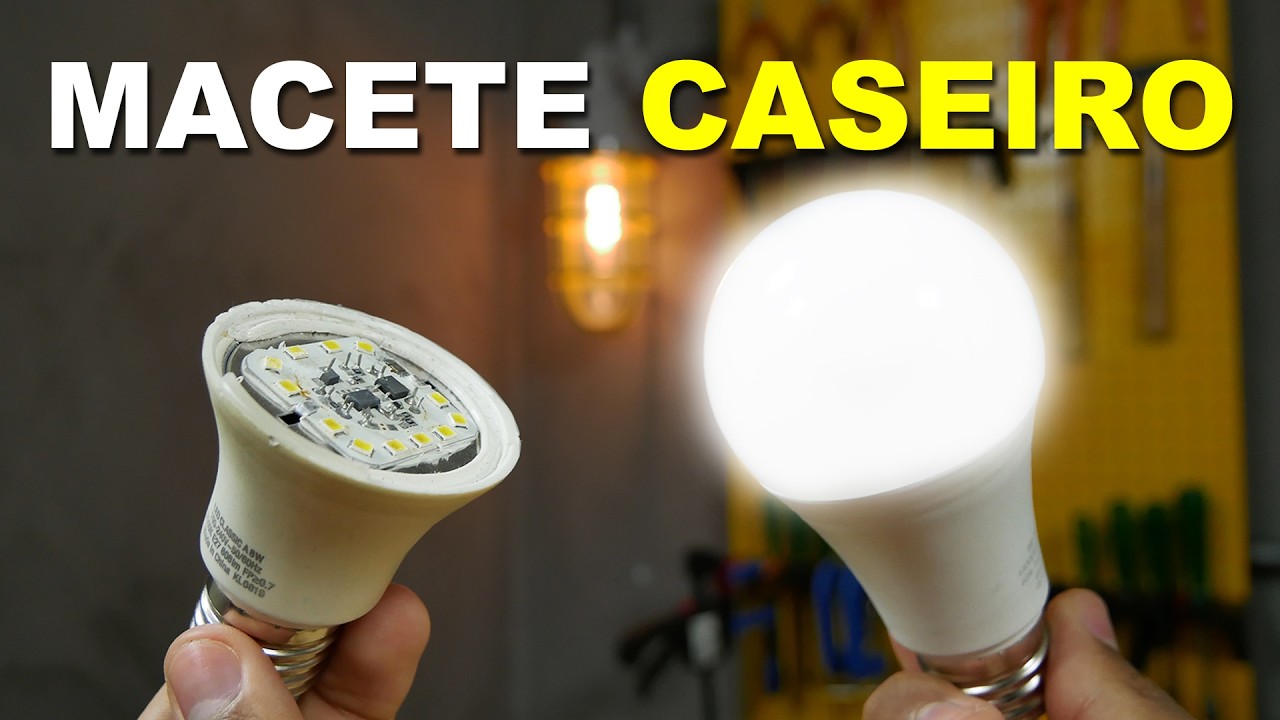MACETE CASEIRO! Consertando L&Acirc;MPADA de LED SEM SOLDA 💡