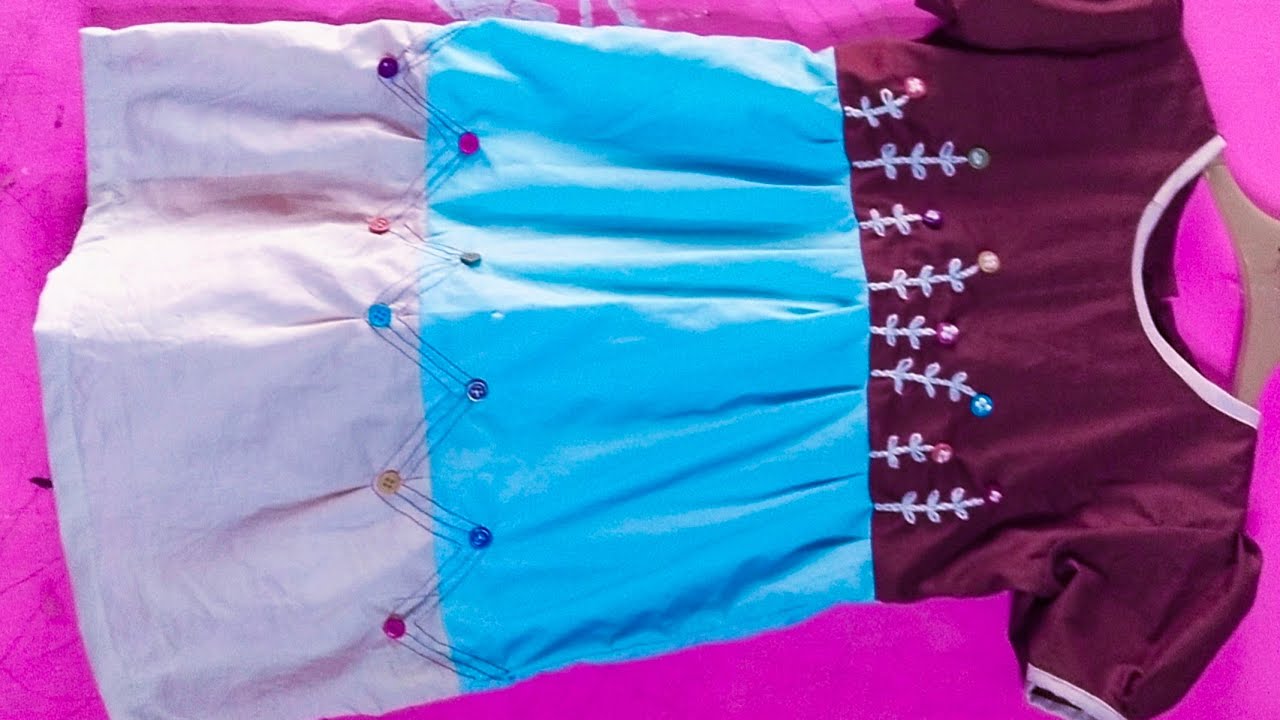 cute baby girl frock cutting and stitching, stylish yoke frock cutting and stitching