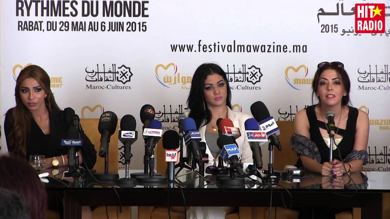 Conférence de presse avec Ibtissam Tiskat / Dounia Batma à Mawazine 2015 sur HIT RADIO