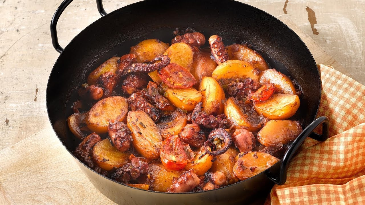 geschmorter Oktopus / polpo al forno con patate