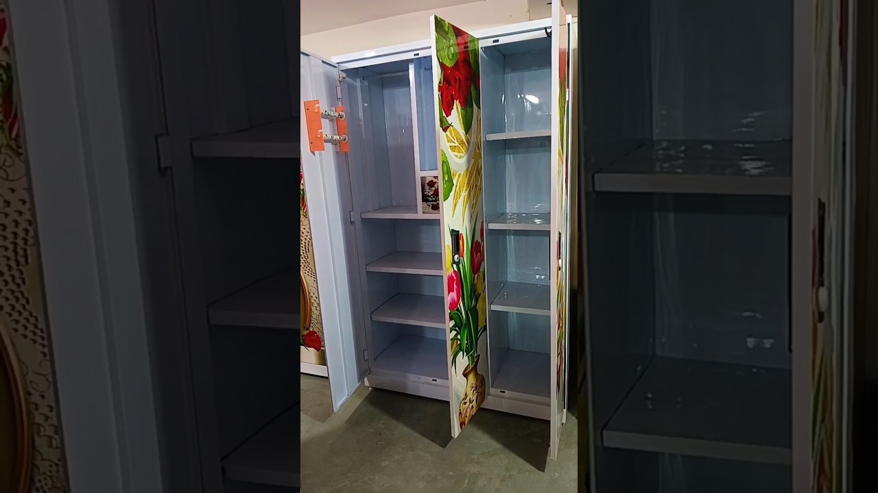 almari design | three door printing almari steel almirah #furniture​ #almari​ #showcase​ #short 2025