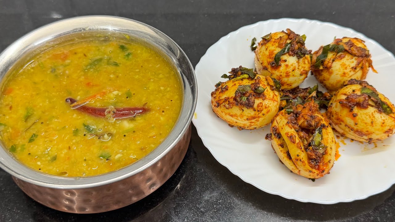 பருப்பு குழம்பு இப்படி அசத்தலா செய்ங்க /Paruppu kuzhambu ; garlic egg fry/dal recipe in tamil /Dal 