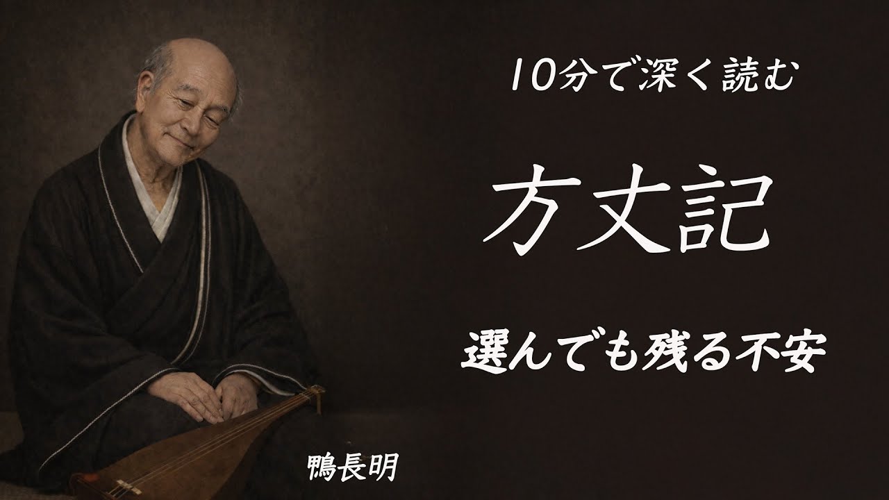 【方丈記】不安の時代、何を基準に選ぶ？｜鴨長明（朗読＋解説）