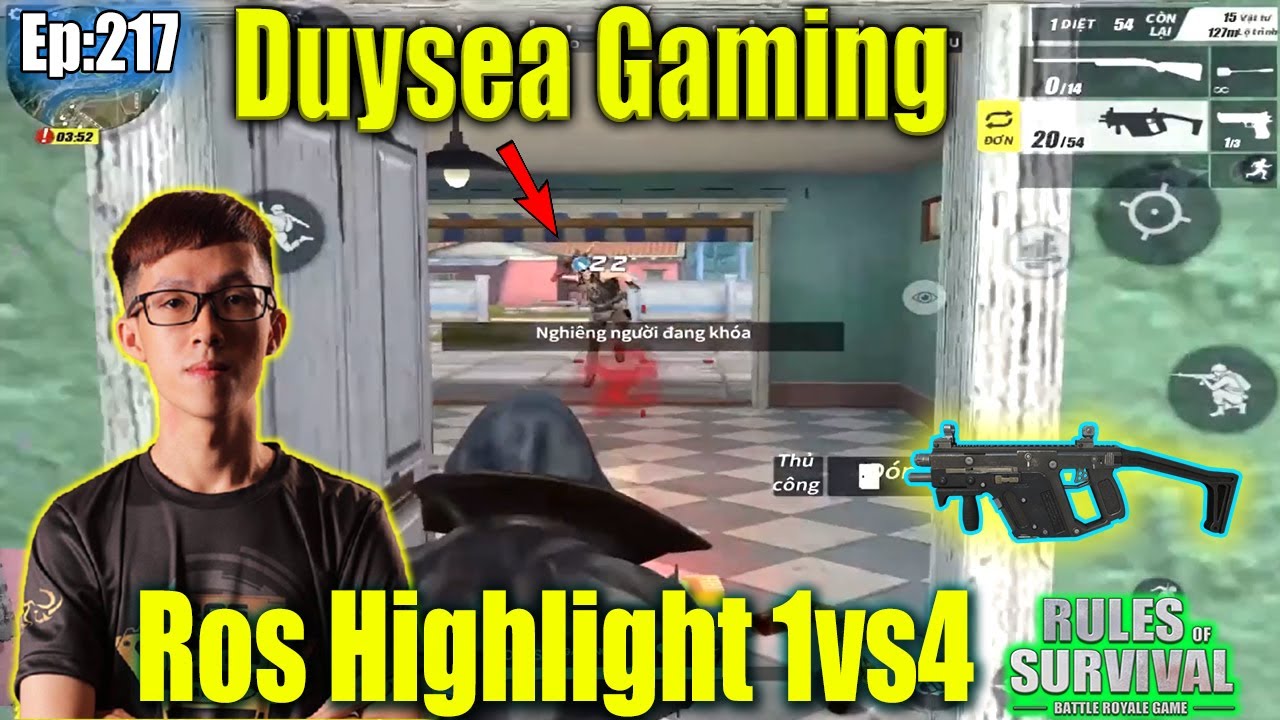 Duysea ROS Highlight 1vs4,Duysea Most Kill All,Duysea Gaming,Rules of Survival,Ep:217