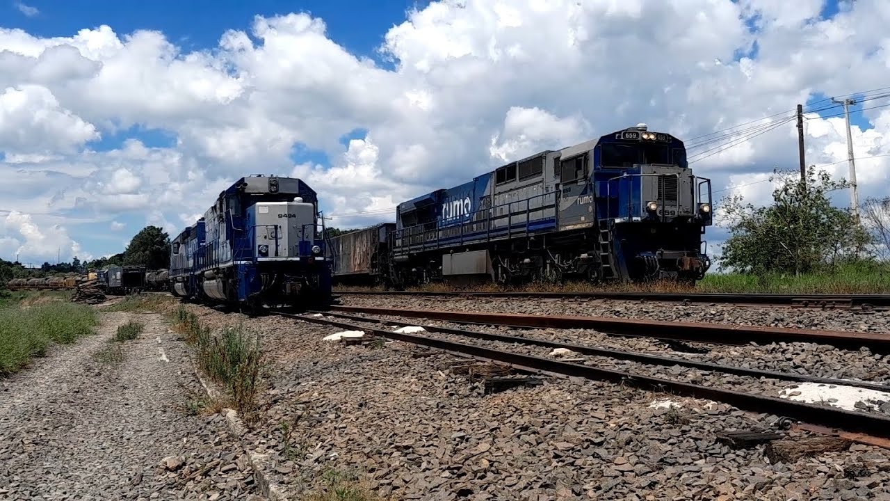GIGANTE TREM Tanqueiro da Rumo com ES43BBi 659 partindo de Reserva-PR, 04/01/26