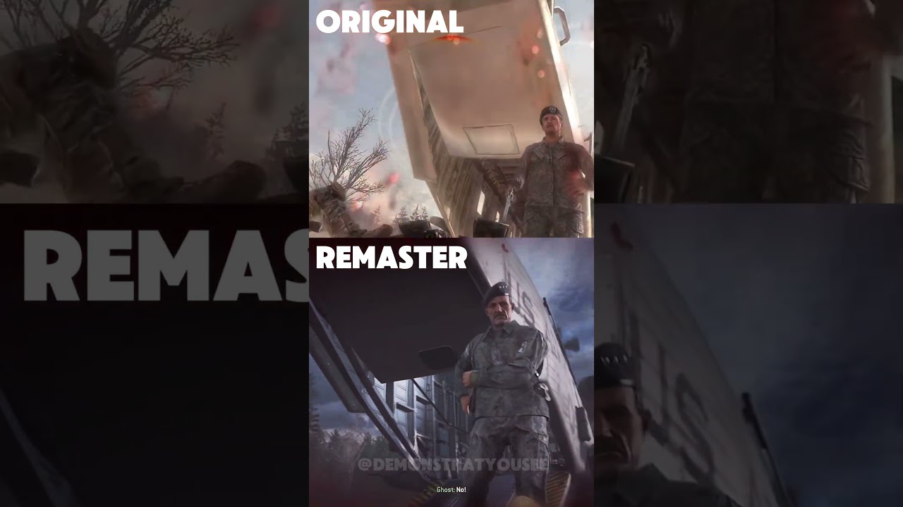 General Shepherd Betrayal Old Vs Remaster #callofduty #mw2 #foryou