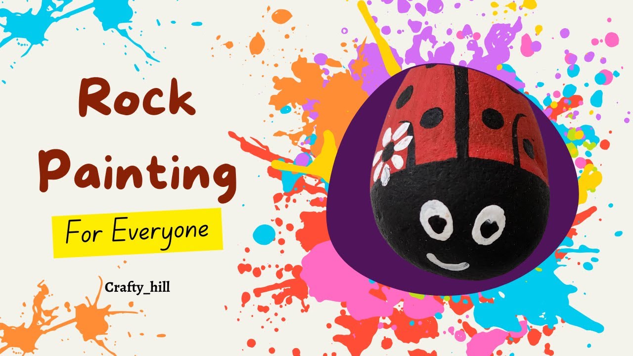 Rock painting for Beginners Step by step art #stoneart #stone #stonework painting