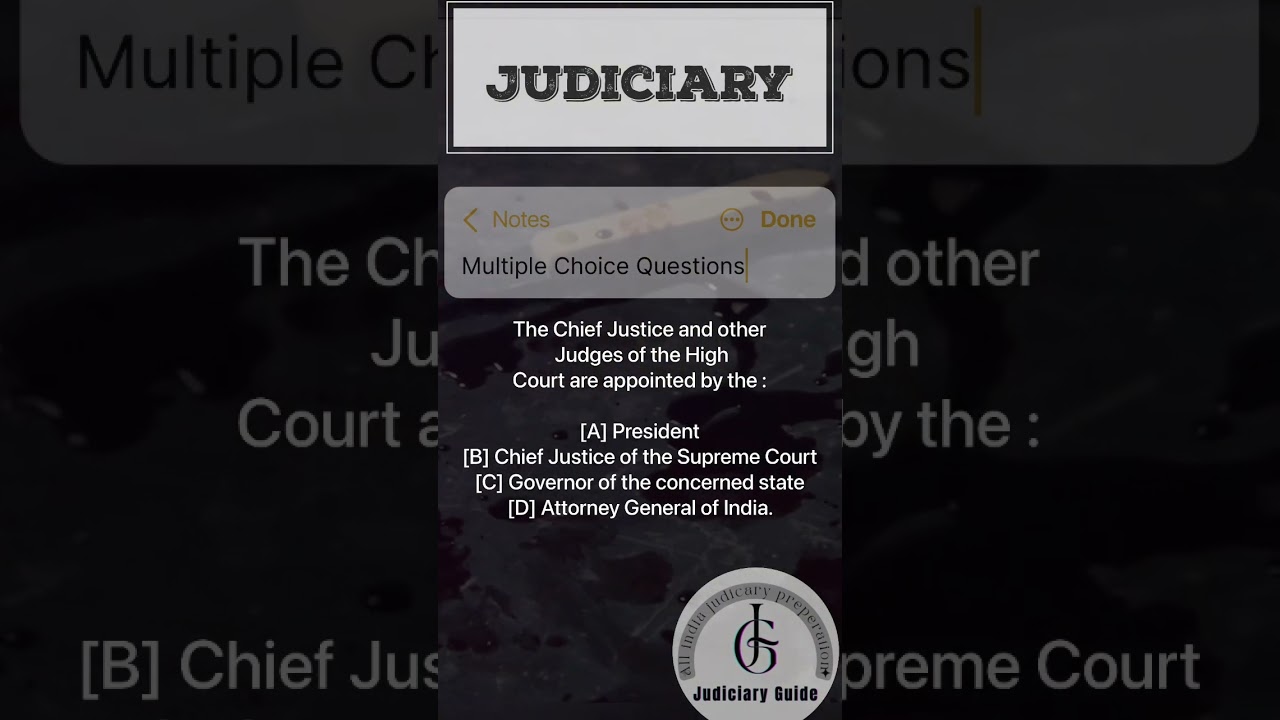 Judiciary MCQ series #judicialservices #mpjudiciary #lawstudent #shorts