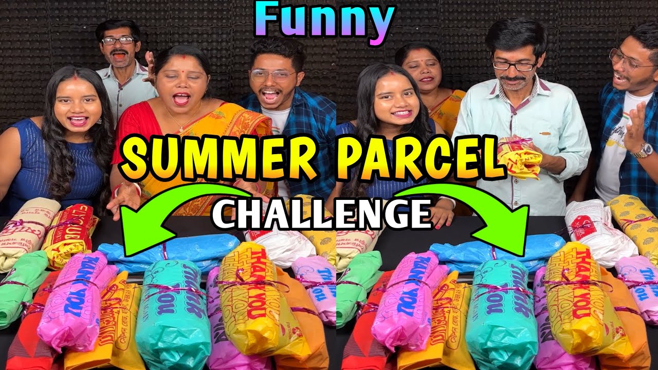 Unique Summer Special Parcel Collect Funny Challenge With Family
