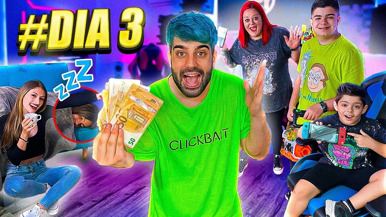 EL &Uacute;LTIMO EN SALIR DE LA HABITACI&Oacute;N GAMER GANA 1000&euro;...Reto con la FAMILINK!!