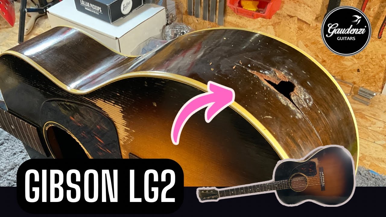 Restauro di una Gibson LG-2 d'epoca - by Gaudenzi Guitars