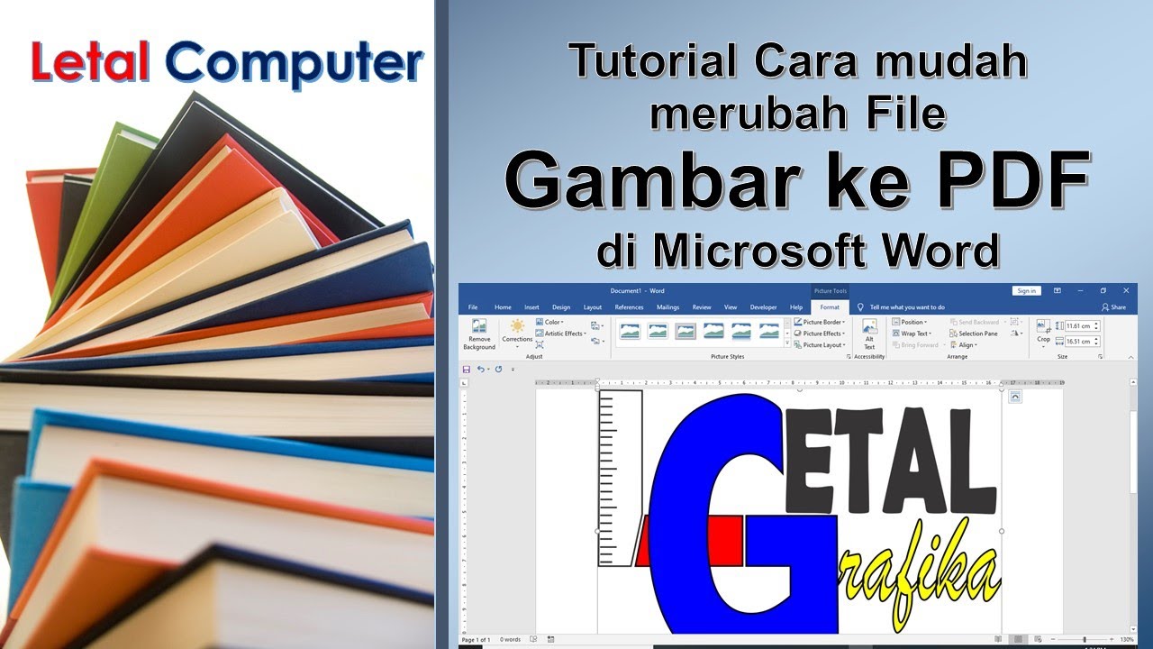 Tutorial cara mudah merubah file gambar ke PDF di Microsoft Word