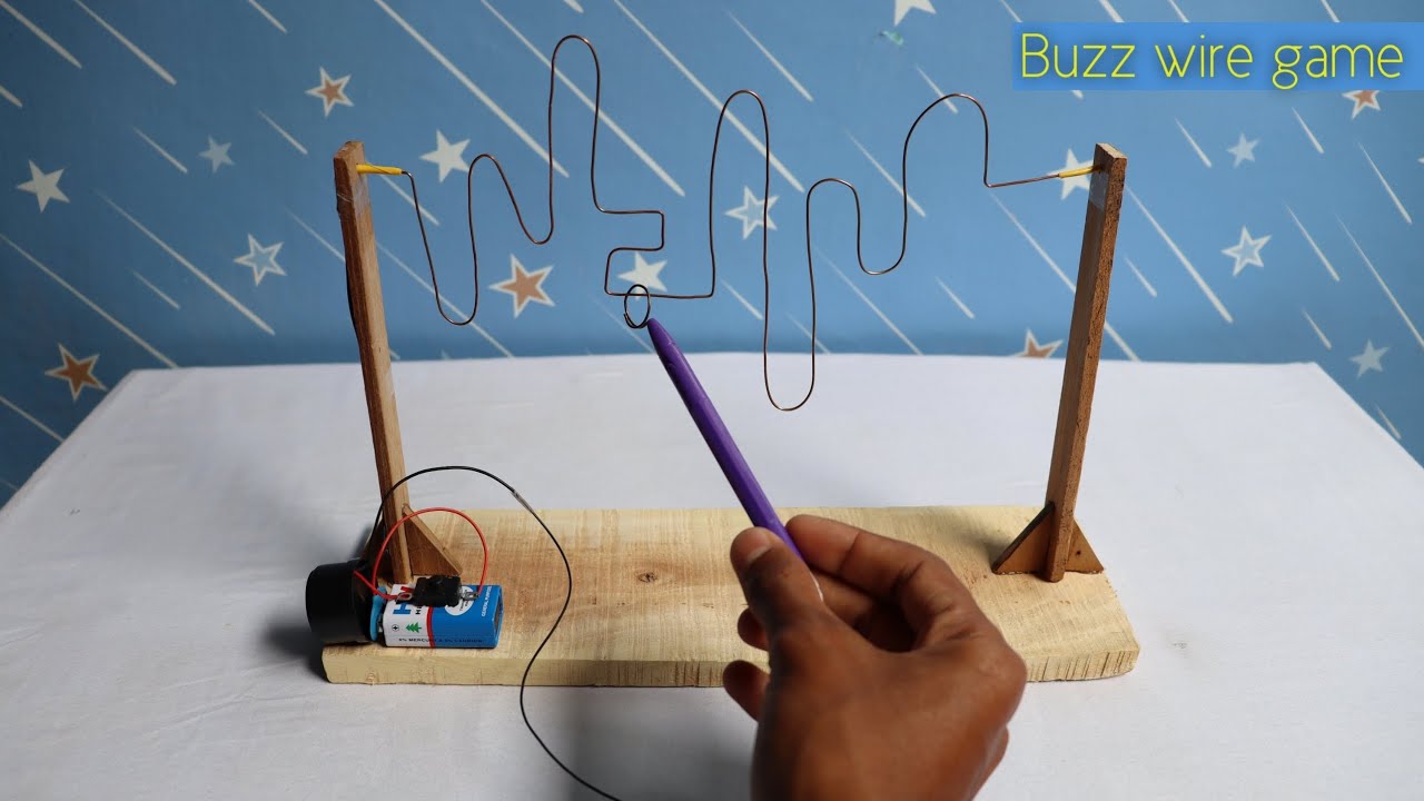 How To Make Buzz Wire Game || Homemade Buzz Wire Game