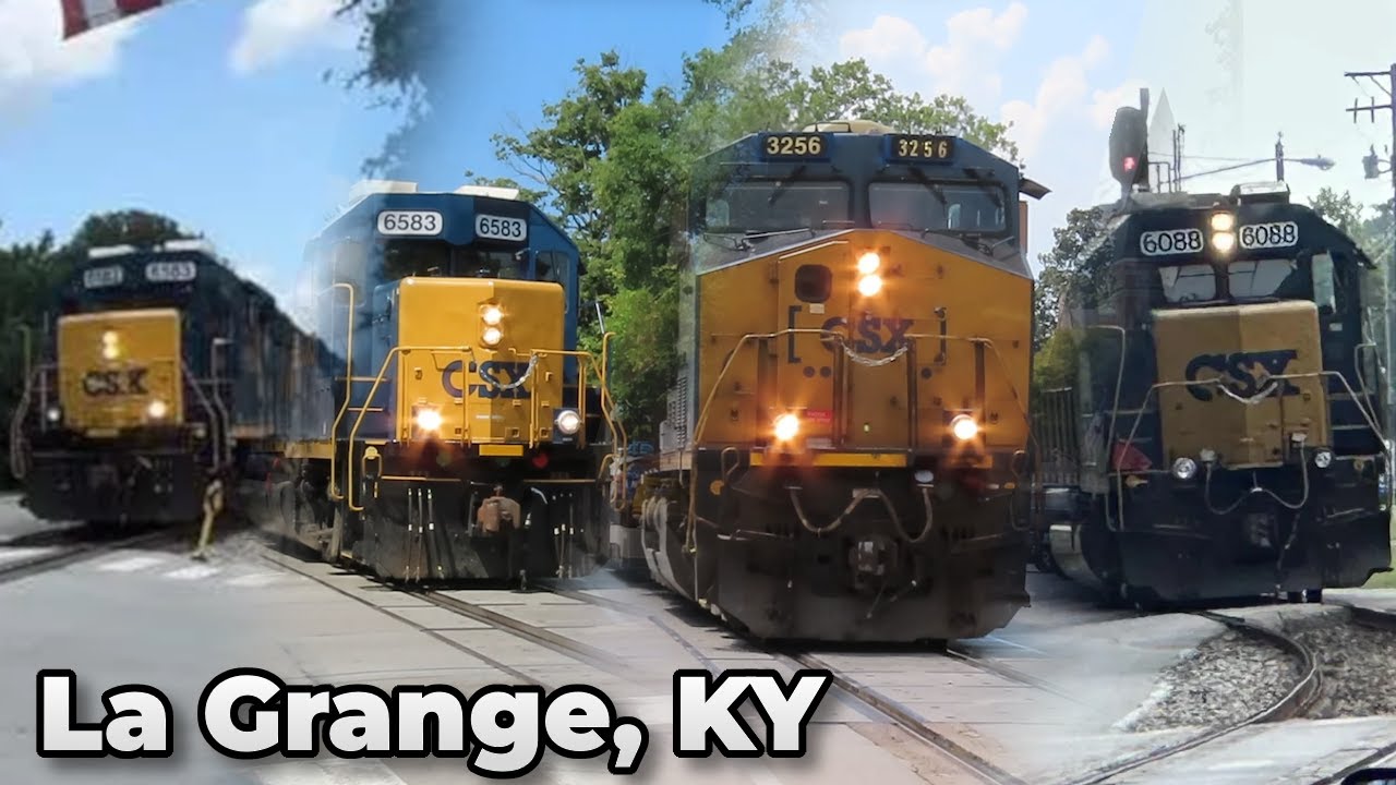 4 Street Running Freight Trains in La Grange KY!