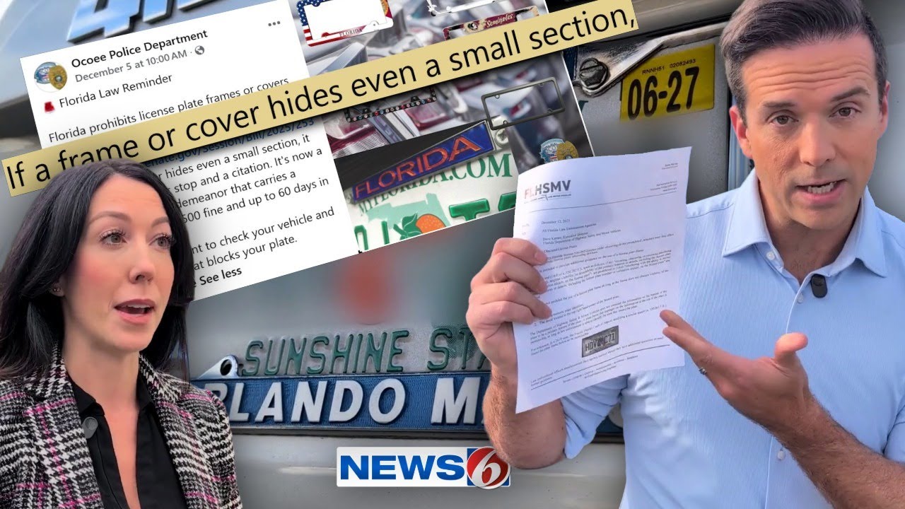 Is your license plate frame ILLEGAL? What the new rules in Florida say