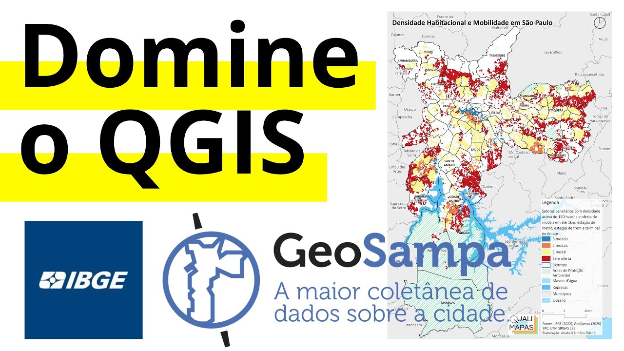 Domine o QGIS: Análise de Densidade e Mobilidade em São Paulo (usando dados do GeoSampa e IBGE)
