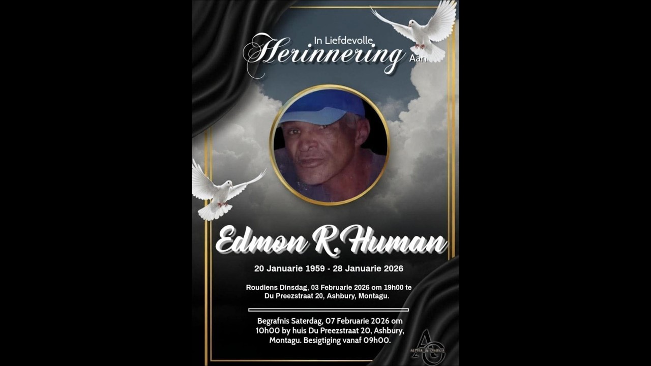 Edmon R Human 20 Januarie 1959 - 28 Januarie 2026