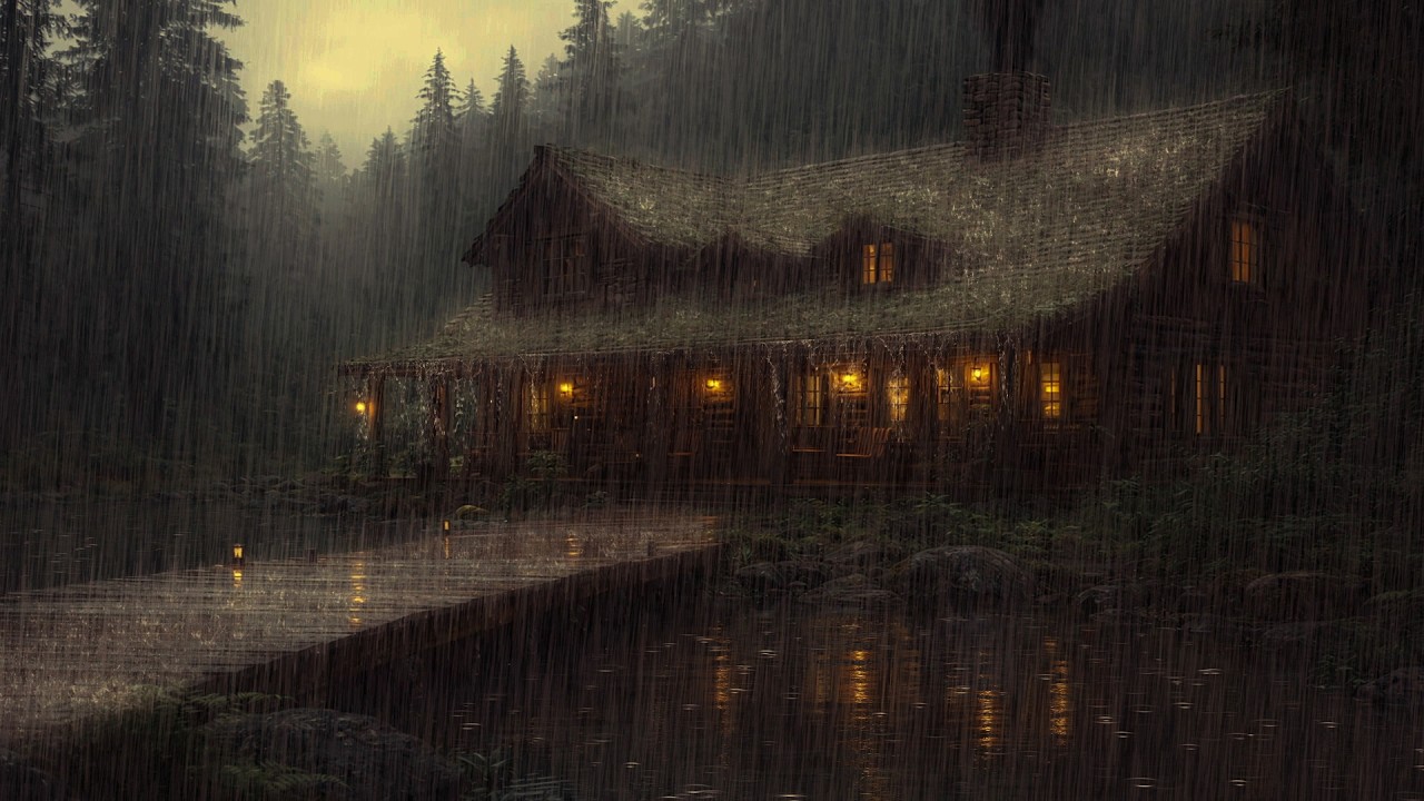 Deep Forest Midnight Storm 🌩️ Relaxing Rain & Thunder Sounds for Sleeping