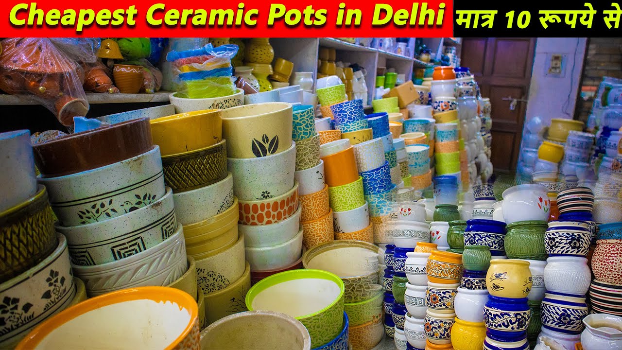 Cheapest ceramic pots wholesale/retail in Malviya nagar Delhi | Ceramic pots wholesale in delhi |
