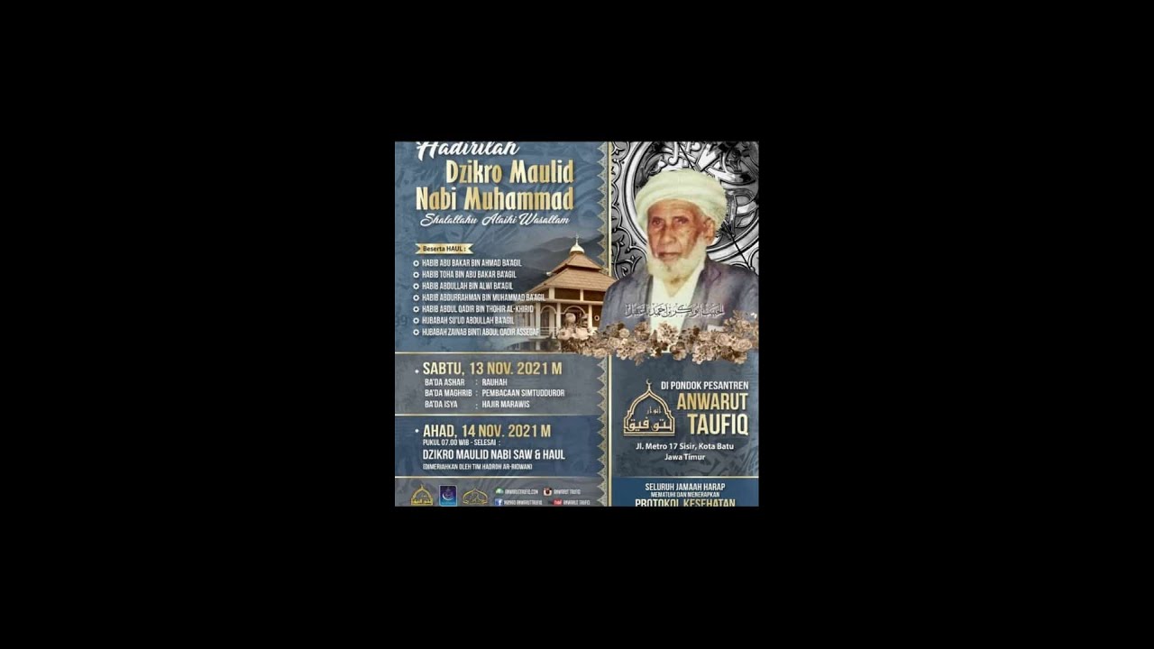 Live Dzikro Maulid Nabi Muhammad dan Haul Al Habib Abu Bakar Ba'agil | PP.Anwarut Taufiq Kota Batu