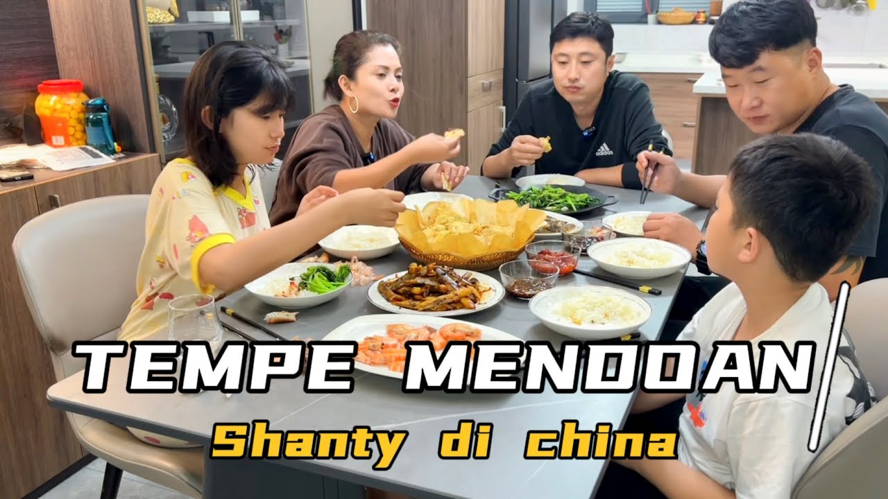 MASAK TEMPE MENDOAN DI CHINA,TERNYATA LEBIH LARIS DARI PADA SEAFOOD,LIAT RIAKSI ADEK2 KU