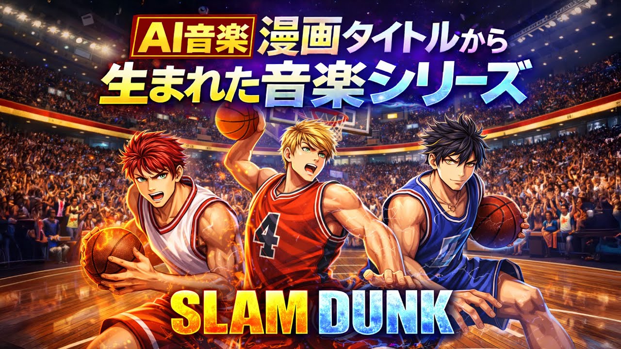 AIが「スラムダンク」という漫画タイトルから連想した楽曲 | AI Music Inspired by the Manga Title “SLAM DUNK”