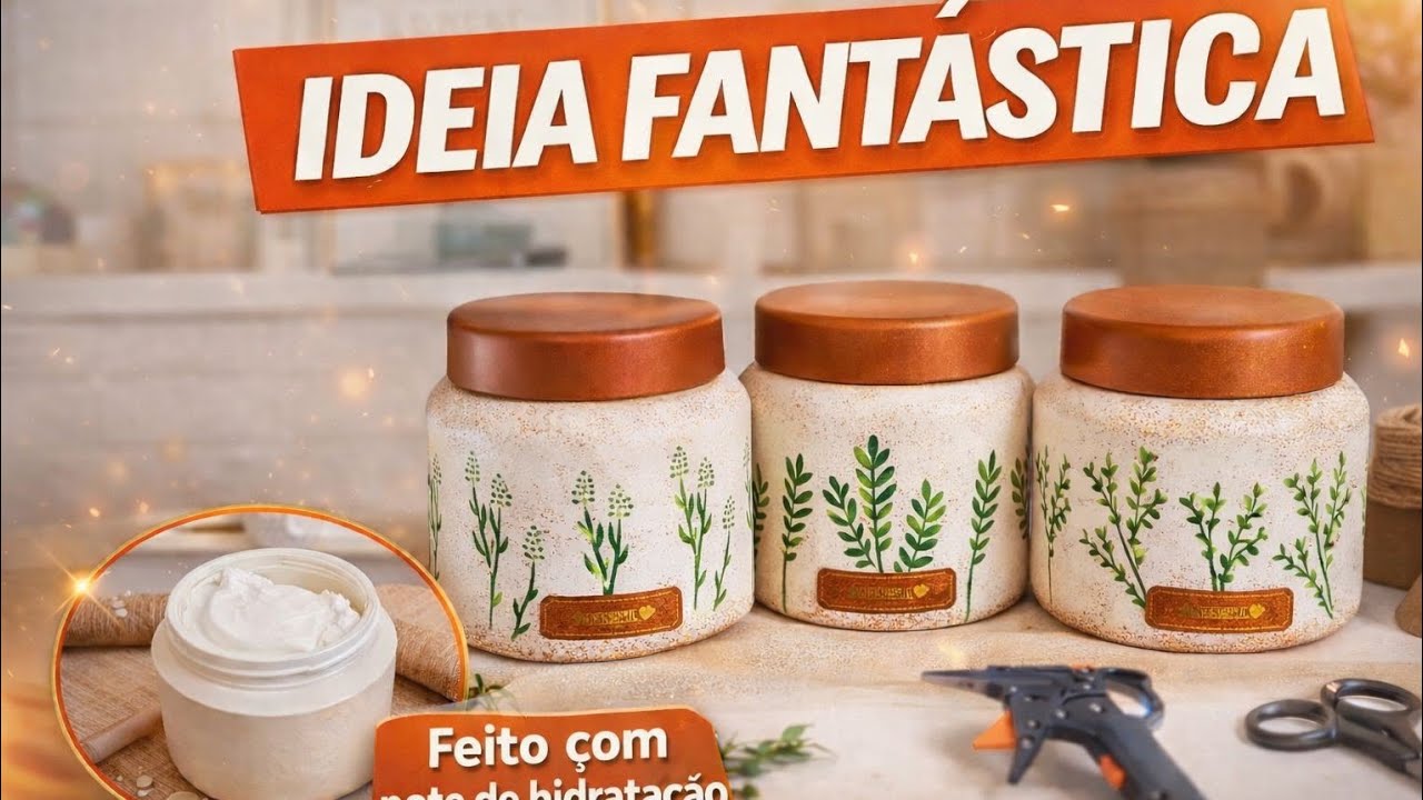 😯 FANTÁSTICA ESSA IDEIA COM POTE DE HIDRATAÇÃO PARA CABELO! 