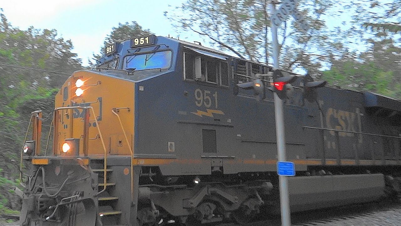 CSX Autorack Train Over New Grade Crossing