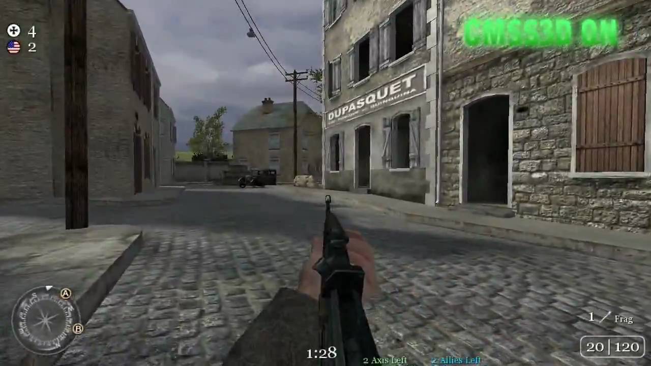 X-Fi Headphone CMSS-3D On/Off comparison (Call of Duty 2)