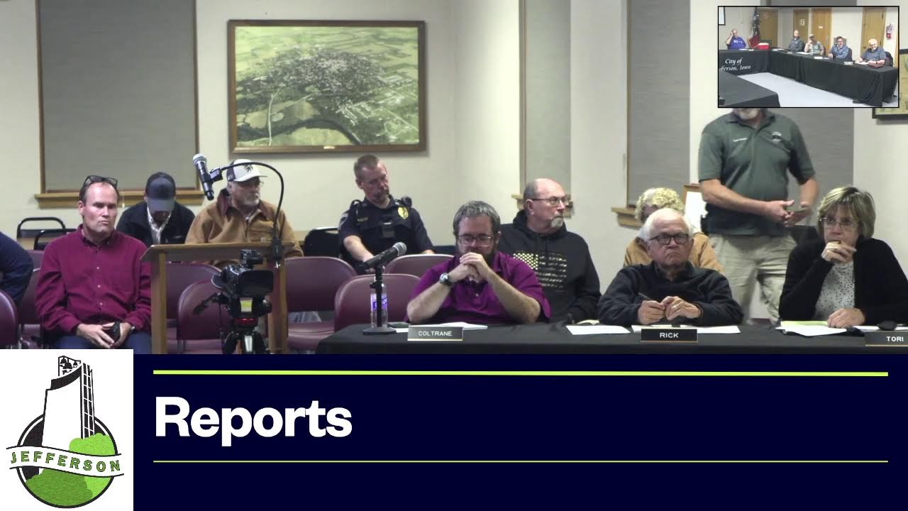 City of Jefferson, Iowa Council Meeting