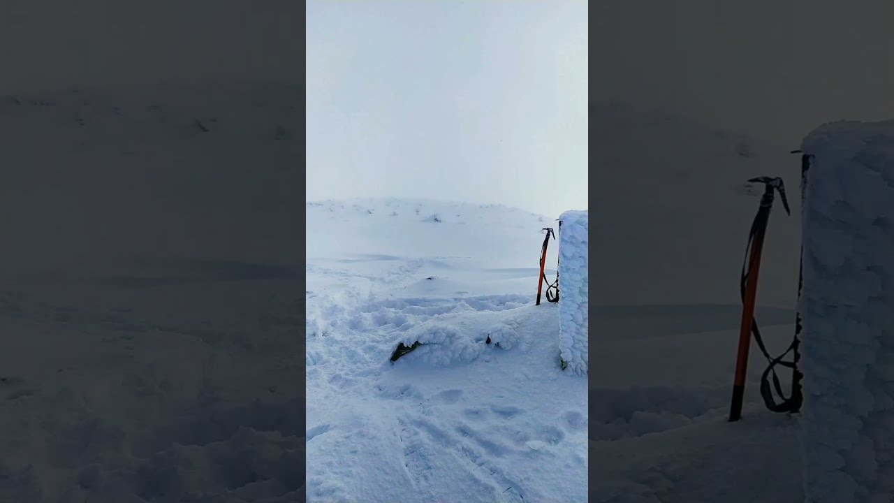 Difficult conditions in winter in the mountains 2,122 m in Krzesanica