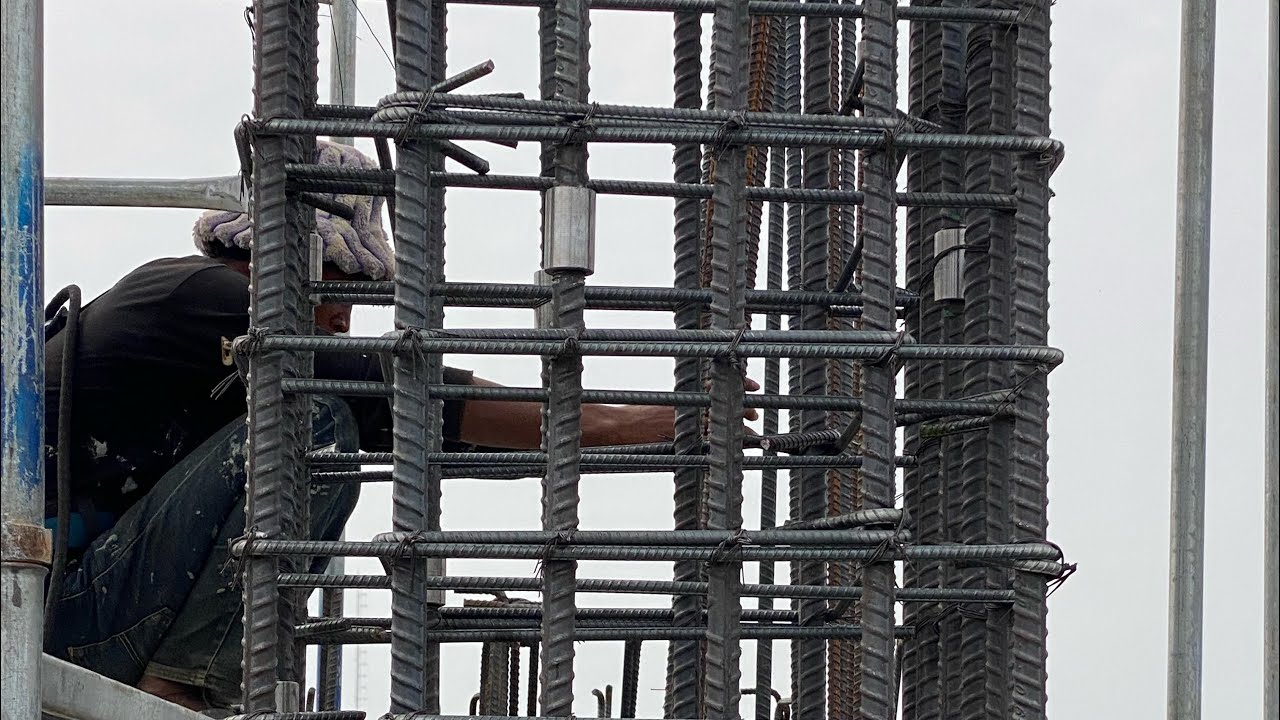 Stirup installation work #video #foryou #viral #funny#machine #construction #building 