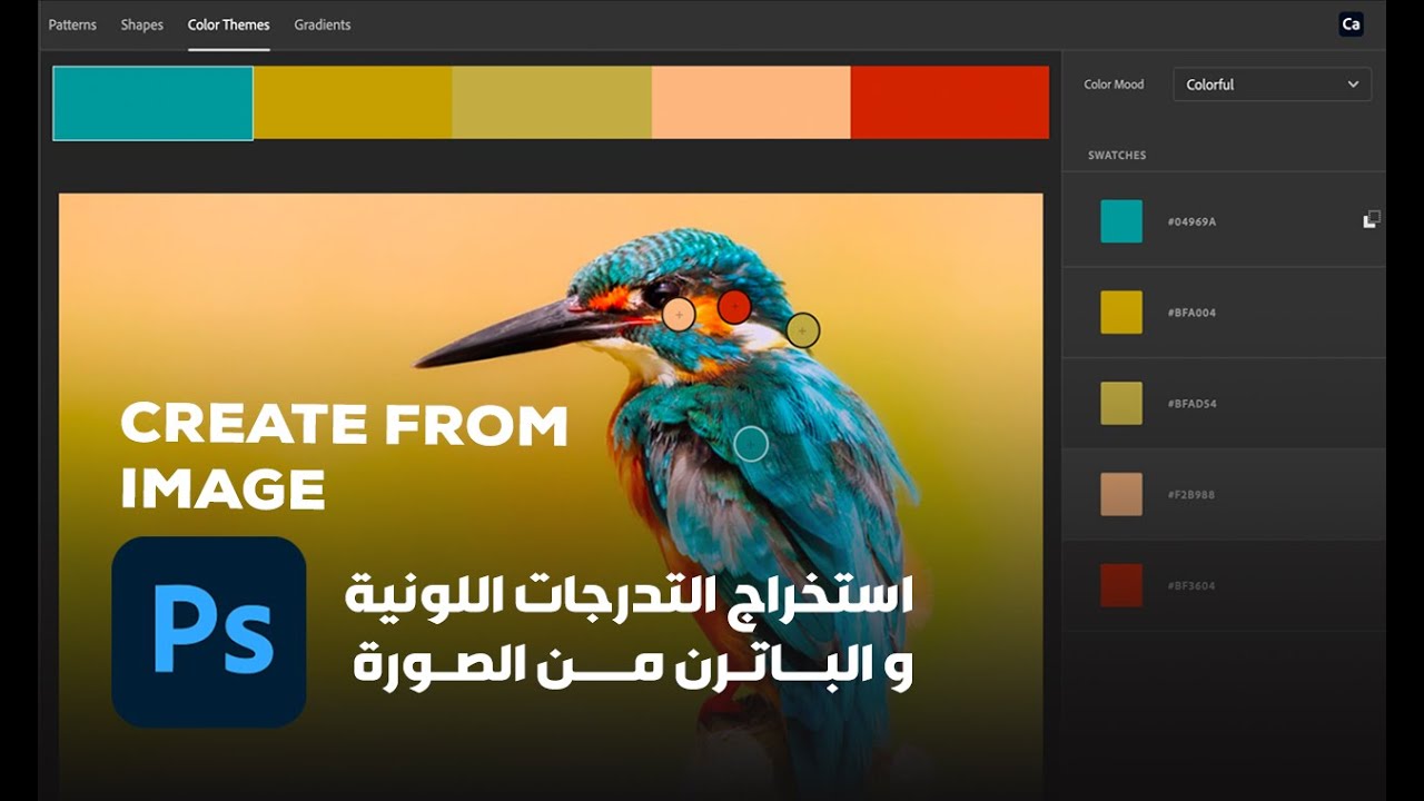 استخراج التدرجات اللونية و الباترن من الصور في الفوتوشوب