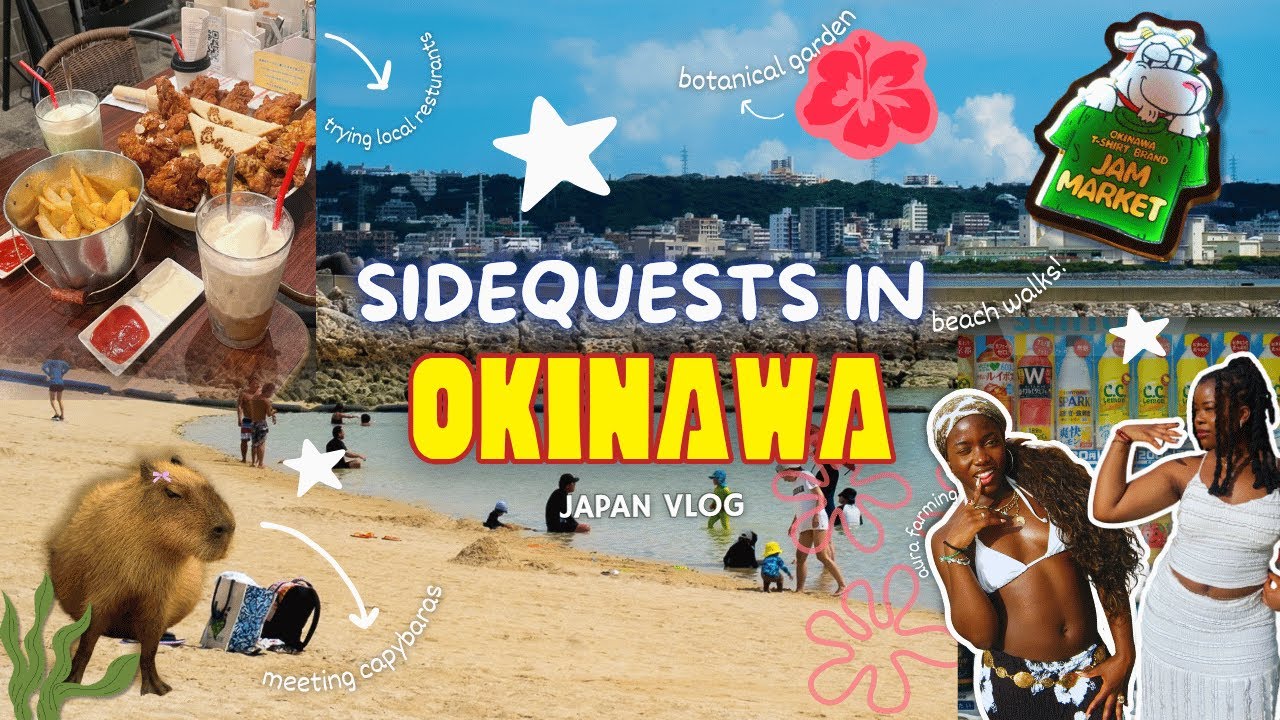 SIDEQUESTS IN OKINAWA | Japan Travel Vlog 🇯🇵 | beaches, capybaras, island life & food 🥥🌴🌺