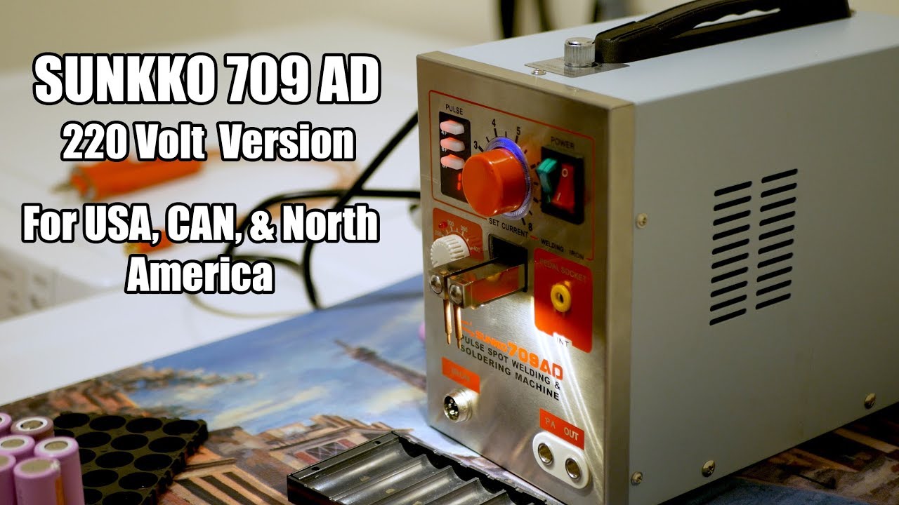 Sunkko 709 AD 220 Volt for USA, CAN, North America Battery Spot Welder