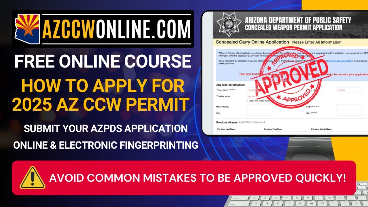 How To Apply For Arizona CCW Permit 2025 - 3 Easy Steps