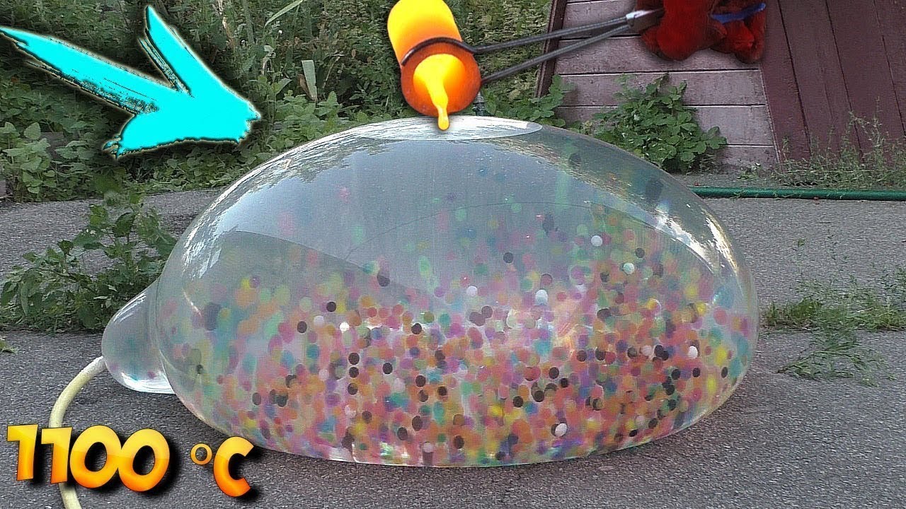 EXPERIMENT: LAVA VS GIANT WATER BALLOON