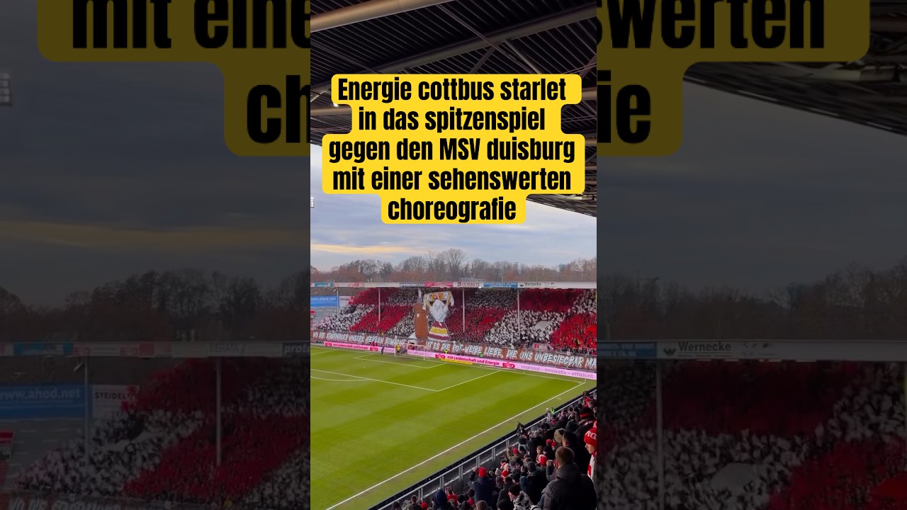 “Energie Cottbus Unleash INSANE Choreography vs MSV Duisburg! Stunning Ultra Display! 🤯🔥🇩🇪”