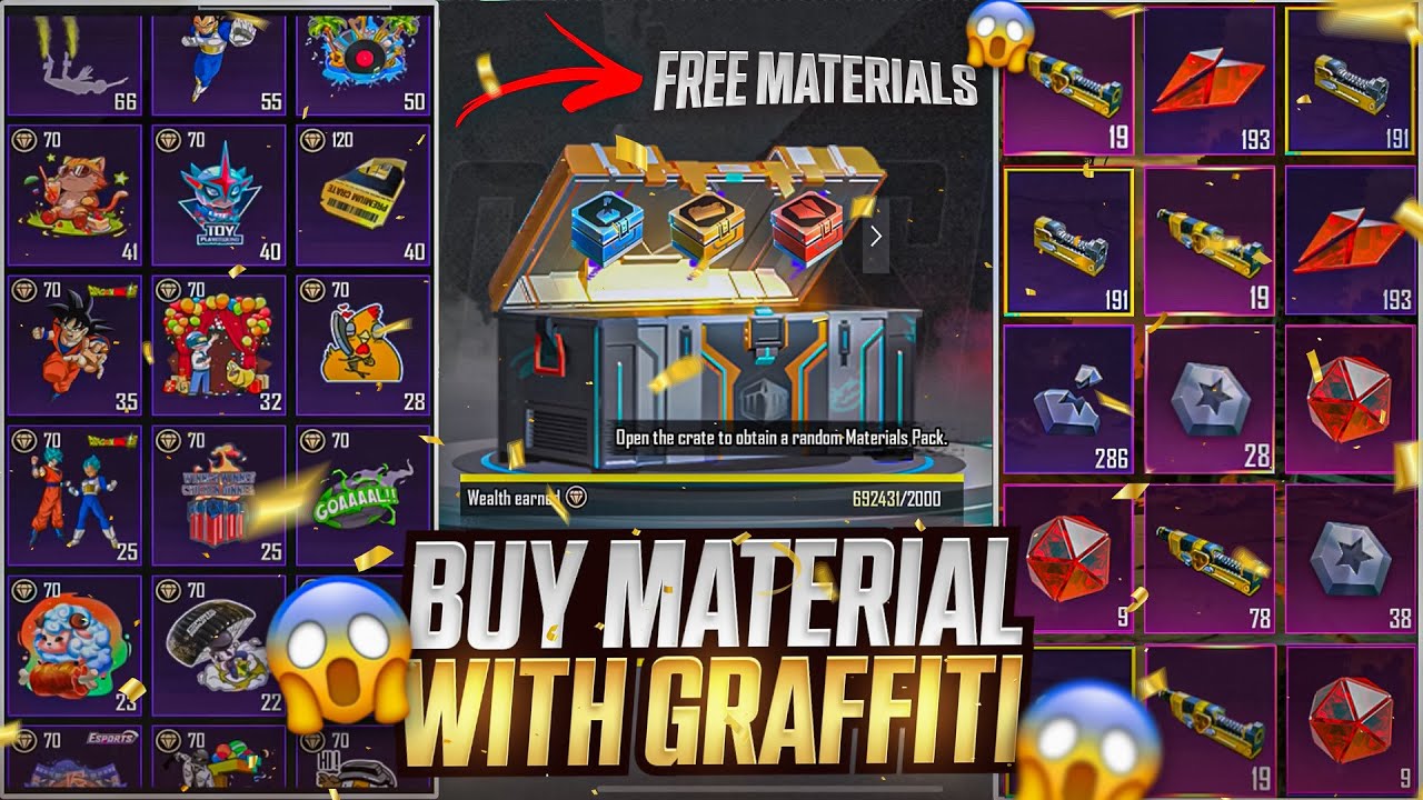 😱GOT FREE 100+ MATERIALS WITH GRAFFITI BIGGEST FREE EVENT IN PUBG HISTORY