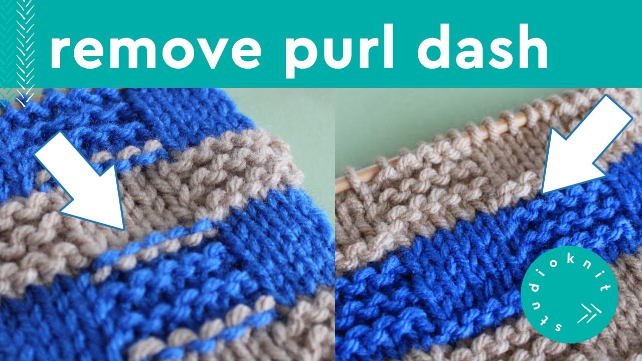 REMOVE PURL DASH LINES Knitting Stripes Series