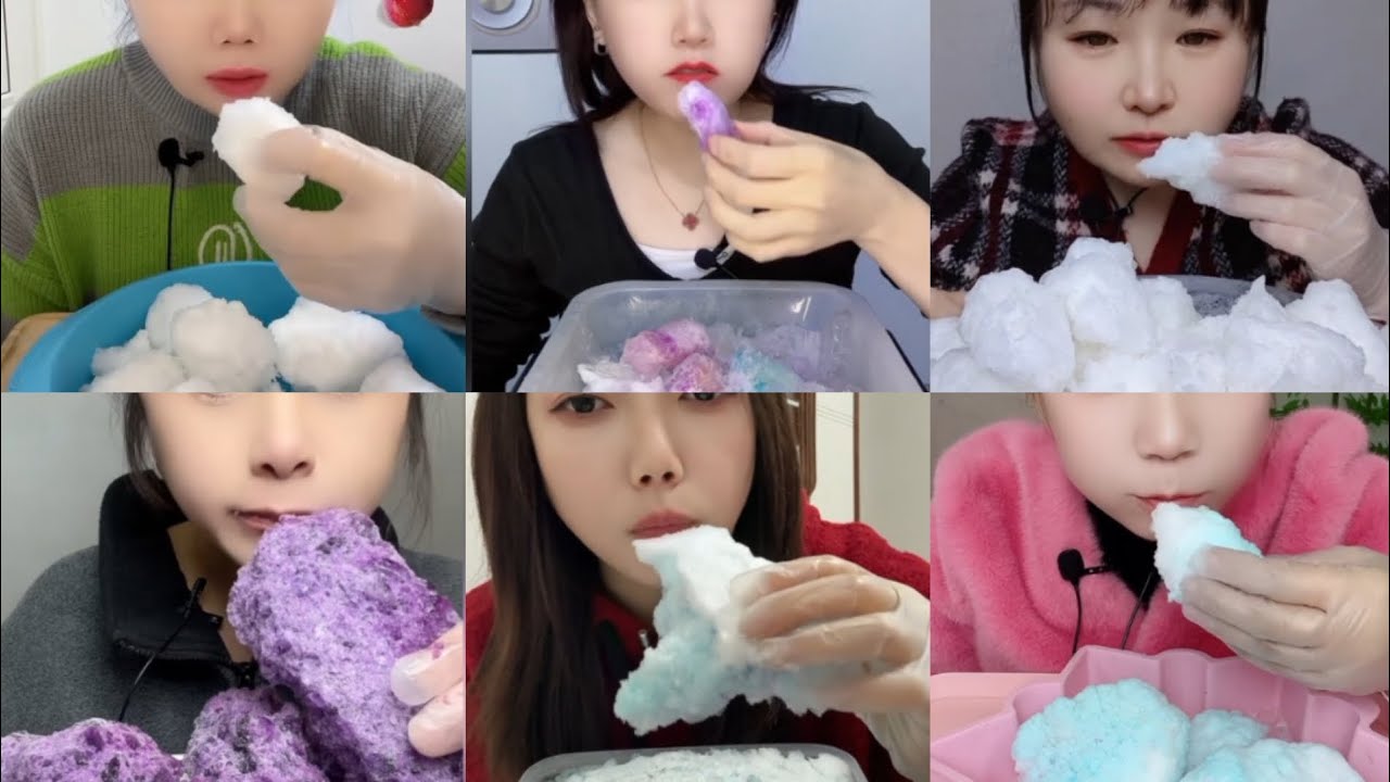 ASMR CRUNCHY ICE | FLAVORED ICE EATING