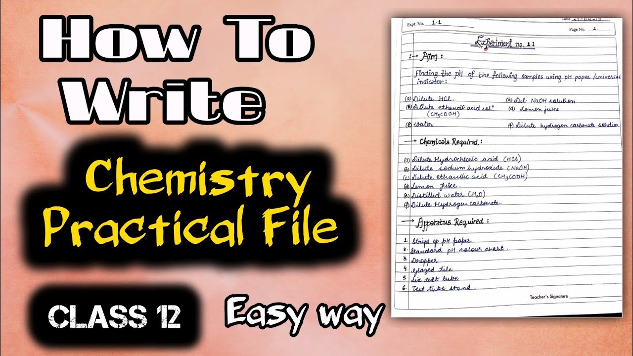 How To Make Practical File | How To Write Practical File Of Science | Chemistry Practical File 