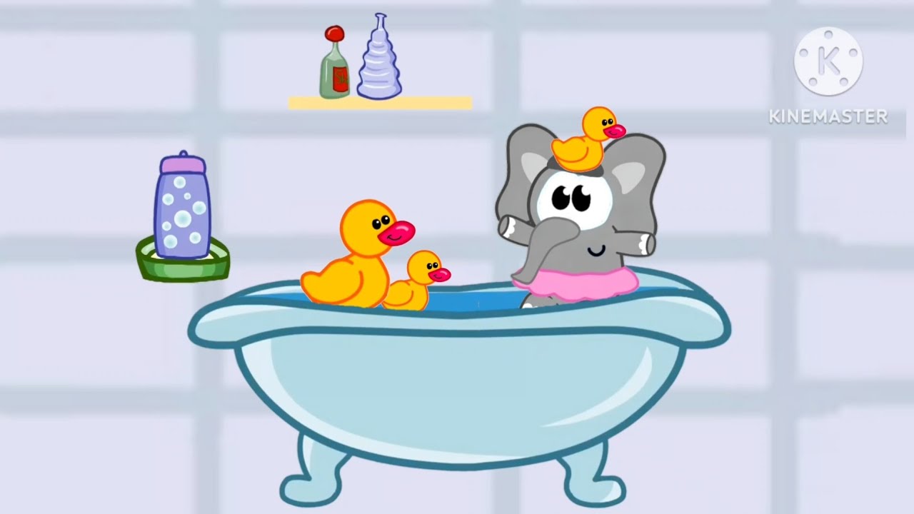 Bathroom | Elephant Playing Rubber Duckies | ducktv Favorites | ducktv