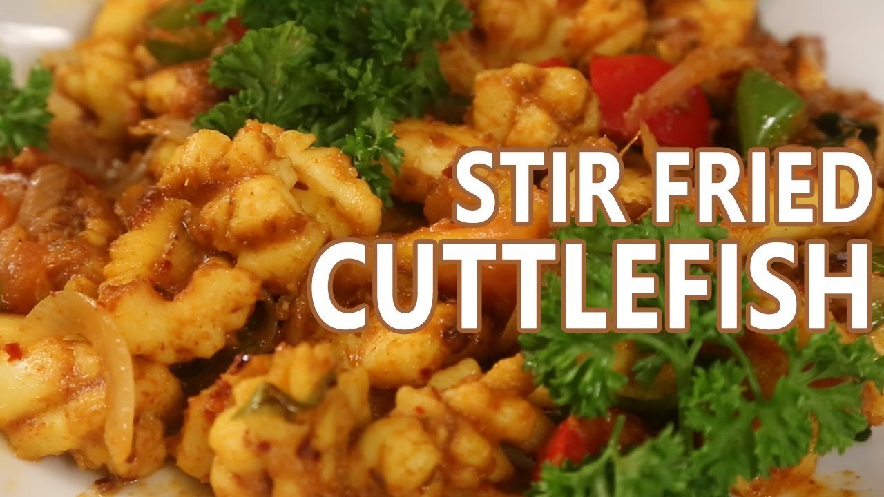 Stir Fried Cuttlefish Recipe | Mallika Joseph FoodTube