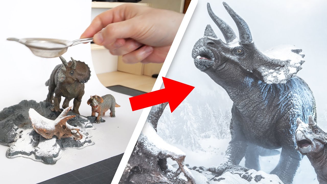 Creative Toy Photography at Home :  Dinosaur Extinction