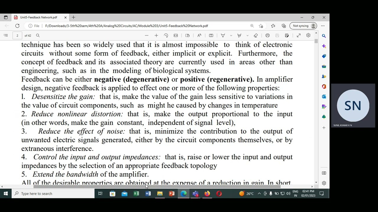 21EC34 - AEC - Introduction to Feedback Topologies