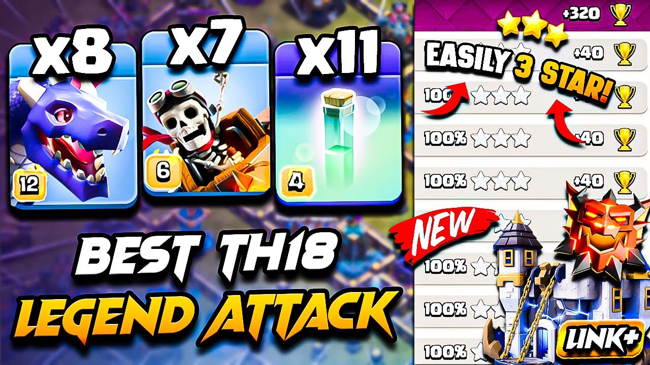 Best TH18 Attack Strategy With Dragon 2025 | TH18 DRAGON & DRAGON RIDER Attack With RC CHARGE COC