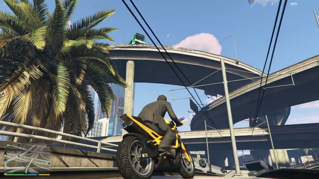 GTA5 Menyoo Demo Showcase - Barriers on Freeway Ramp
